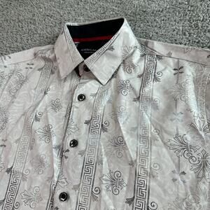American Breed Shirt Mens Small Beige Western Lightweight Modal Blend Button Up
